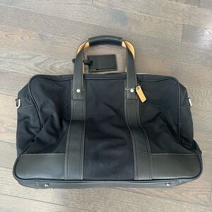 Coach Black Duffel Bag with Tan Accents